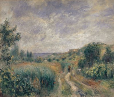 Paesaggio vicino a Essoyes con due figure sull