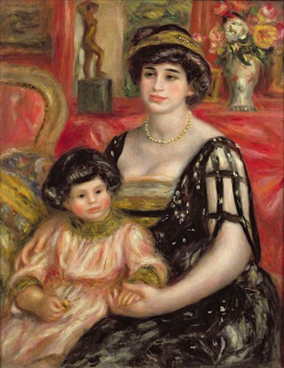 Madame Josse Bernheim-Jeune e suo figlio Henry, 1910 da Pierre Auguste Renoir