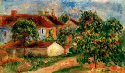 Case di villaggio, tetti rossi da Pierre Auguste Renoir