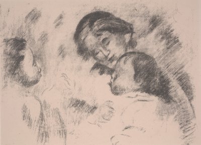 Maternità: Gabrielle, Jean e una ragazza da Pierre Auguste Renoir