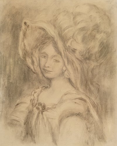 Mme Dieterle con un cappello, c.1896 da Pierre Auguste Renoir