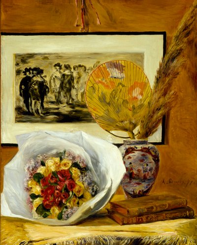 Natura morta con bouquet da Pierre Auguste Renoir