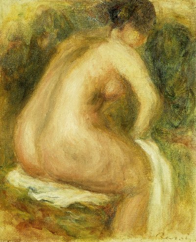 Donna nuda che si bagna, 1910 da Pierre Auguste Renoir