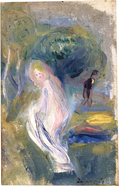 Nudo con figura sullo sfondo da Pierre Auguste Renoir