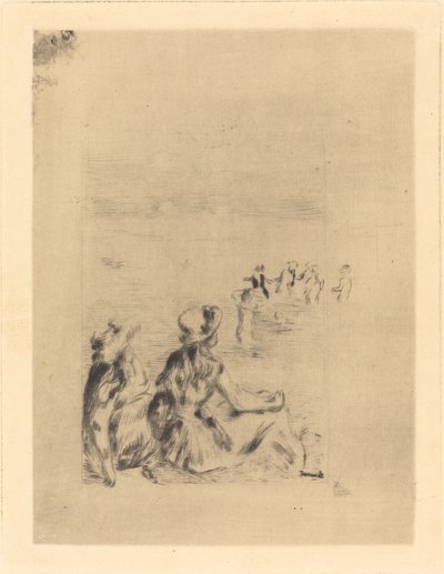 Sulla spiaggia - A Berneval, 1892 da Pierre Auguste Renoir