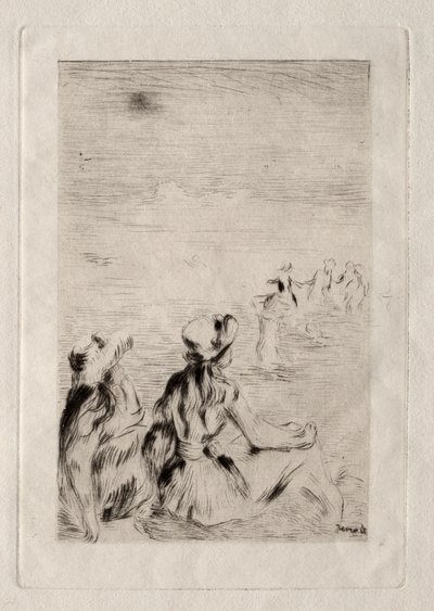 Sulla spiaggia a Berneval da Pierre Auguste Renoir