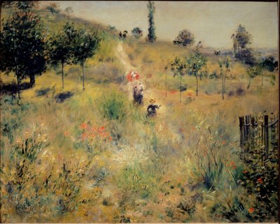 Sentiero che sale tra le erbe alte da Pierre Auguste Renoir