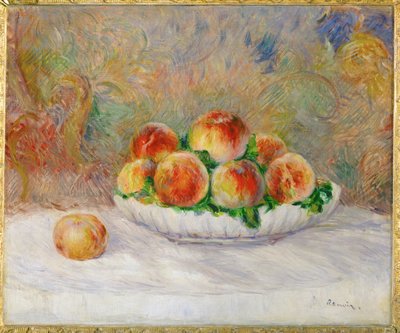 Peches (olio su tela) da Pierre Auguste Renoir