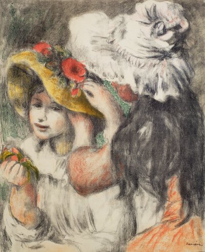 Fissando il cappello, 1898 da Pierre Auguste Renoir