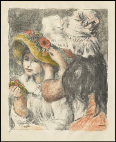 Fissando il cappello: Seconda lastra, c.1898 da Pierre Auguste Renoir