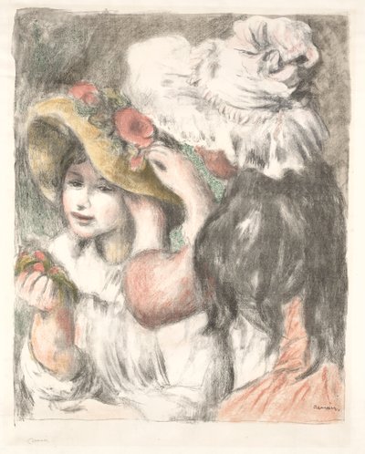 Fissando il cappello da Pierre Auguste Renoir