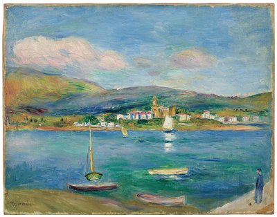 Porto di pesca, vista di Fontarabie da Hendaye da Pierre Auguste Renoir