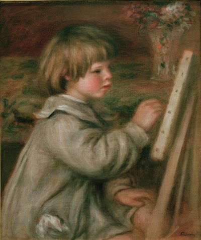 Ritratto di Claude Renoir che dipinge da Pierre Auguste Renoir