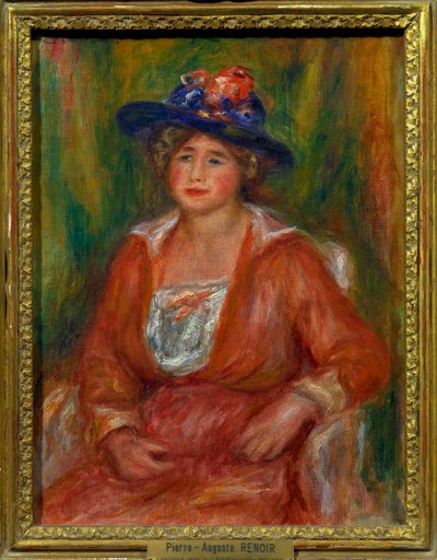 Ritratto di donna seduta, dipinto di Pierre Auguste Renoir da Pierre Auguste Renoir