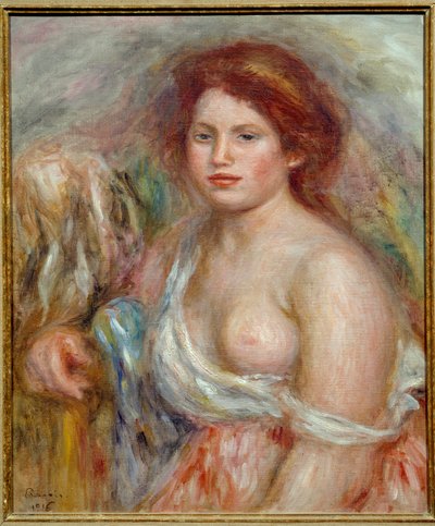 Ritratto del modello in busto Dipinto di Pierre Auguste Renoir da Pierre Auguste Renoir