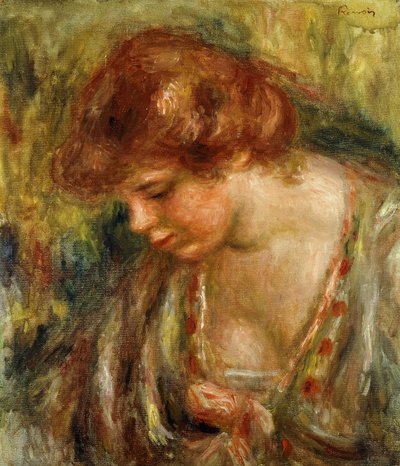 Profilo di Andree con Testa Chinata, c.1917 da Pierre Auguste Renoir