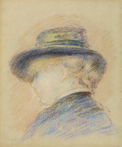 Profilo di una giovane donna con cappello blu da Pierre Auguste Renoir
