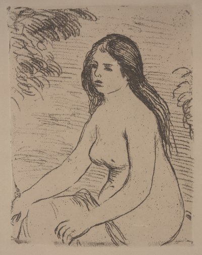 Nudo femminile seduto da Pierre Auguste Renoir