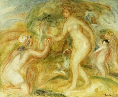 Schizzo del giudizio di Paride da Pierre Auguste Renoir