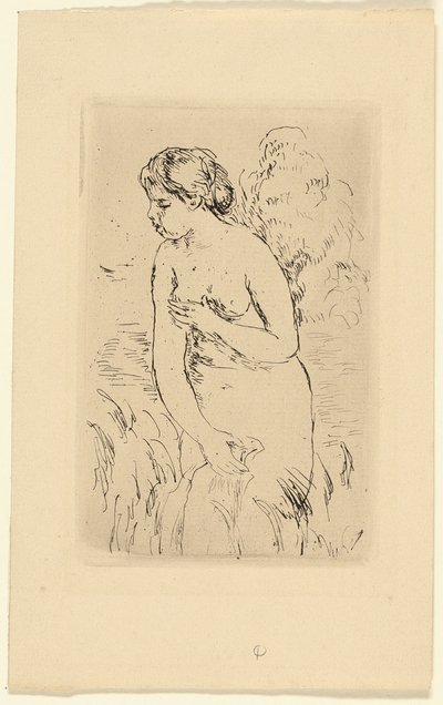 Bagnante in piedi da Pierre Auguste Renoir