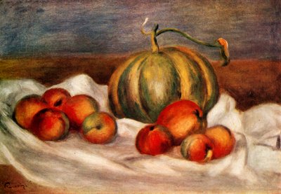Natura morta con melone e pesche, 1905, 1948 da Pierre Auguste Renoir