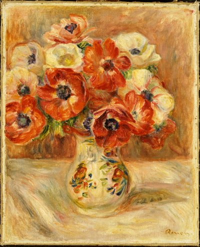 Natura morta con anemoni da Pierre Auguste Renoir