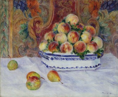 Natura Morta con Pesche, 1881 da Pierre Auguste Renoir