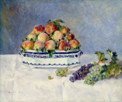 Natura morta con pesche e uva da Pierre Auguste Renoir