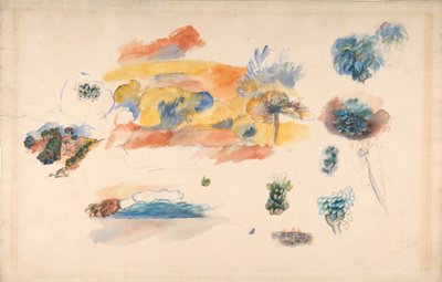 Studi di paesaggio, alberi e frutti esotici da Pierre Auguste Renoir