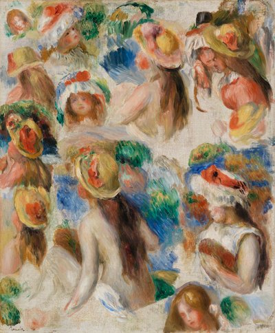 Studio di teste da Pierre Auguste Renoir
