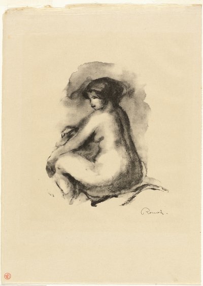Studio di Donna Nuda Seduta da Pierre Auguste Renoir