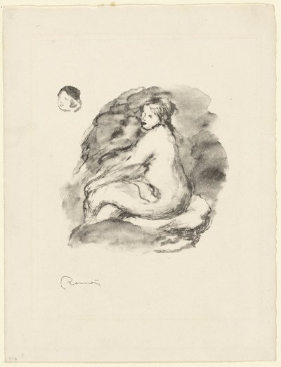 Studio di una donna nuda seduta, variante da Pierre Auguste Renoir