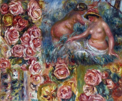 Studio di figure femminili nude e fiori da Pierre Auguste Renoir