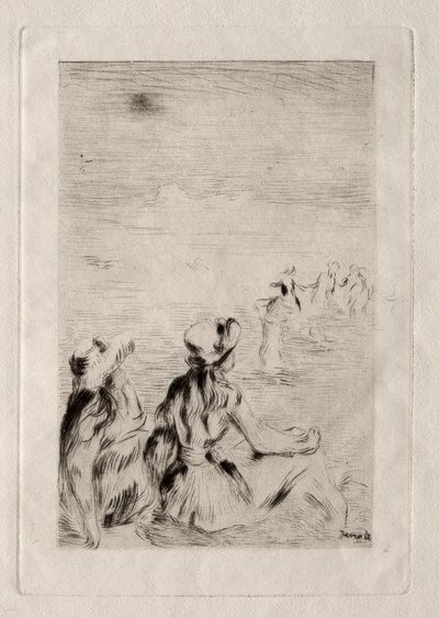 Sulla spiaggia, a Berneval da Pierre Auguste Renoir