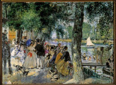 Nuoto nella Senna o La Grenouillere. Caffè ballo vicino a Chatou. Dipinto di Pierre Auguste Renoir (1841-1919) 1860 Mosca, Museo Pushkin da Pierre Auguste Renoir
