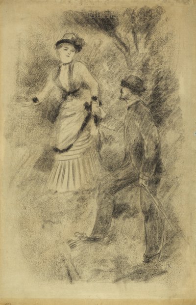 La discesa dalla vetta: Jean Martin stabilizza Hélène, la figlia del banchiere da Pierre Auguste Renoir