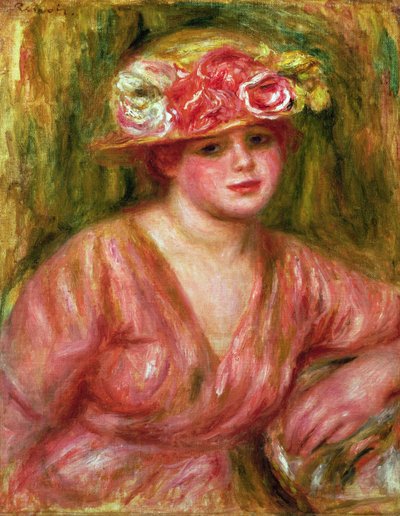 Il cappello di rosa o Ritratto di Lady Hessling da Pierre Auguste Renoir