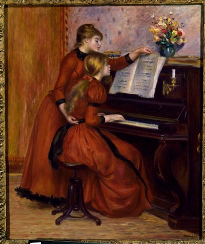 La lezione di piano da Pierre Auguste Renoir