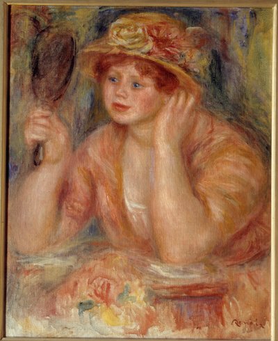 La donna allo specchio da Pierre Auguste Renoir