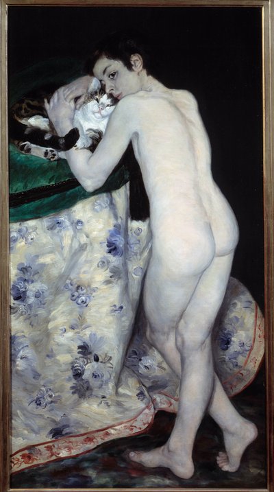 Il ragazzo con il gatto. Dipinto di Pierre Auguste Renoir da Pierre Auguste Renoir