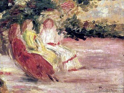 Tre donne nel parco da Pierre Auguste Renoir