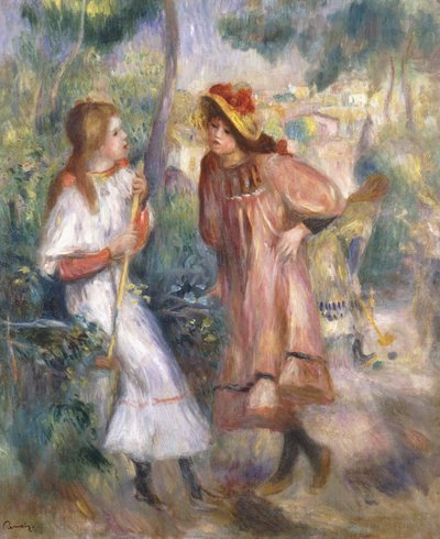 Due ragazze nel giardino di Montmartre da Pierre Auguste Renoir