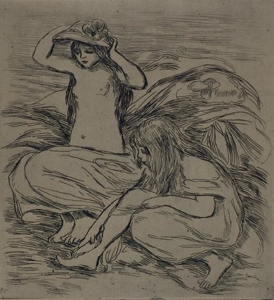 Due Donne che si Bagnano da Pierre Auguste Renoir