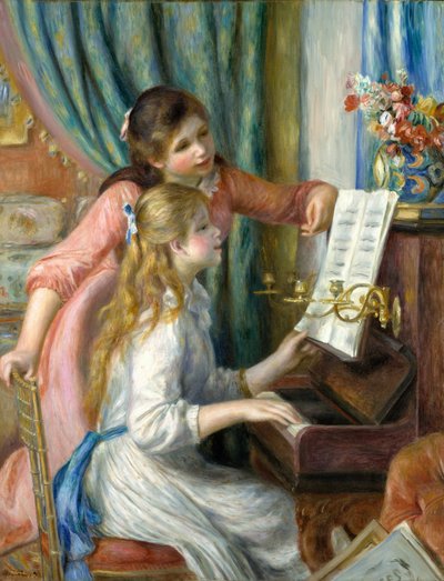 Due giovani ragazze al pianoforte da Pierre Auguste Renoir
