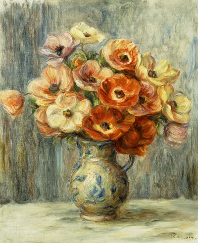Vaso di anemoni da Pierre Auguste Renoir