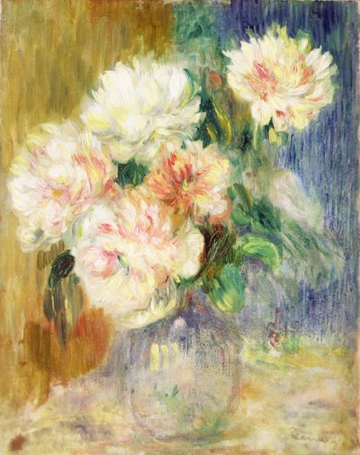 Vaso con peonie da Pierre Auguste Renoir