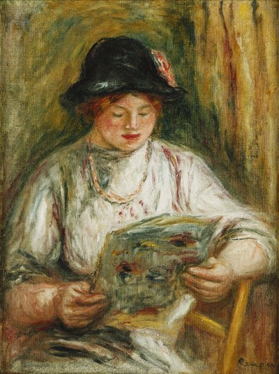 Donna che Legge, c.1910-12 da Pierre Auguste Renoir