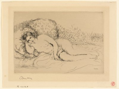 Donna sdraiata, a sinistra da Pierre Auguste Renoir