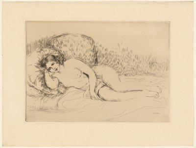 Donna Distesa, a Sinistra da Pierre Auguste Renoir
