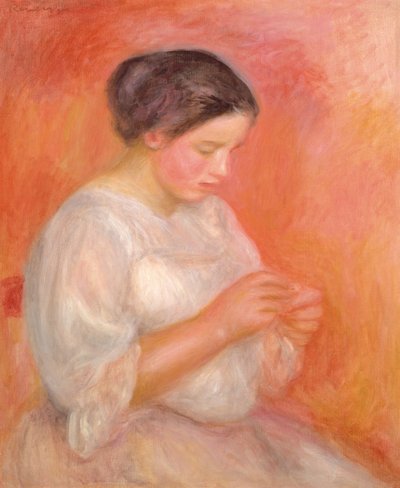 Donna che cuce da Pierre Auguste Renoir
